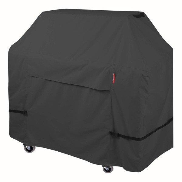 Porch Shield 62W x 24D x 48H inch Premium Gas Grill Cover Up to 60 inch - Waterproof 600D BBQ Covers for Weber, Brinkmann, Char-Broil and More, Black