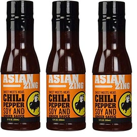 Buffalo Wild Wings Barbecue Sauces, Spices, Seasonings and Rubs For: Meat, Ribs, Rib, Chicken, Pork, Steak, Wings, Turkey, Barbecue, Smoker, Crock-Pot, Oven (Asian Zing, (3) Pack)