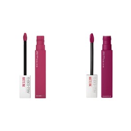 MAYBELLINE Super Stay Matte Ink Liquid Lipstick Makeup Long Lasting High Impact Color Up to 16H Wear Composer Cherry Brown Pathfinder Berry Pink 1 Count Each