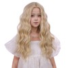 Edivd Girls Mixed Blonde Wig Child Long Light Blonde Wavy