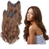 Extensiones de Cabello Ondulado con Clip 2 Piezas 45 cm