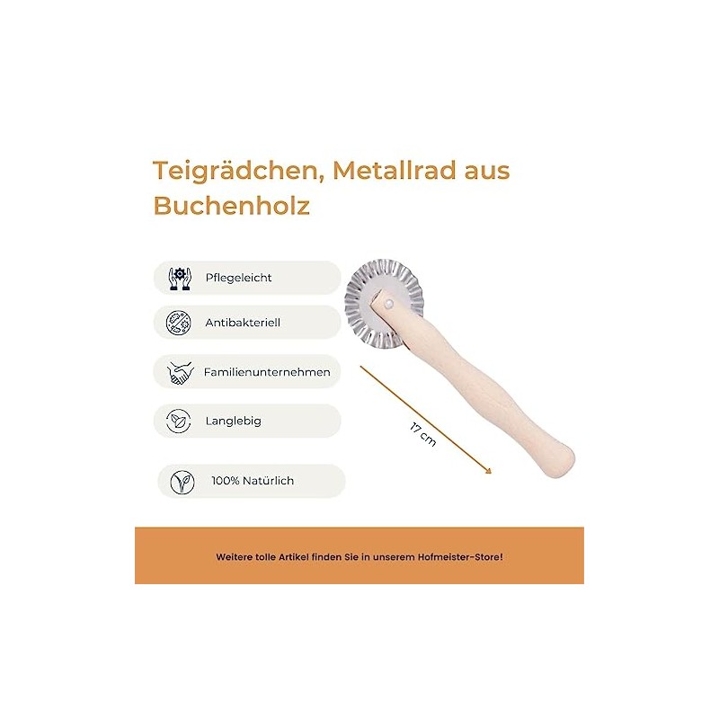 Hofmeister® Tools for Dough Processing, Beech Wood, 100% Handmade in