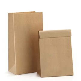 BagDream Paper Lunch Bags 4lb 100Pcs Kraft Brown Snack Bags Bulk, for Craft, Lunch, Bread, Sandwich, Candy, Treats, 5x2.95x9.45 Inches Recyclable Brown Small Paper Sacks