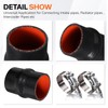 BEIJIULI 4" ID Straight Silicone Hump Coupler Hose with Stainless