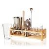 True Ultimate 20 Piece Barware set with Wooden Stand, Bar