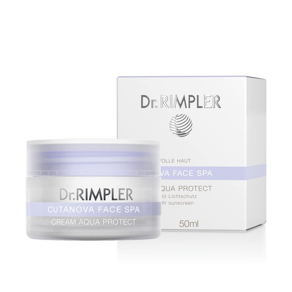 Dr. Rimpler Anti-Ageing Face Cream with Algae Extract "Cutanova Face Spa - Aqua Protect", Wrinkle Cream with Light UV Protection, Day Care