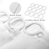 Wiplis White Transfer Bench Shower Curtain Split Shower Curtain for