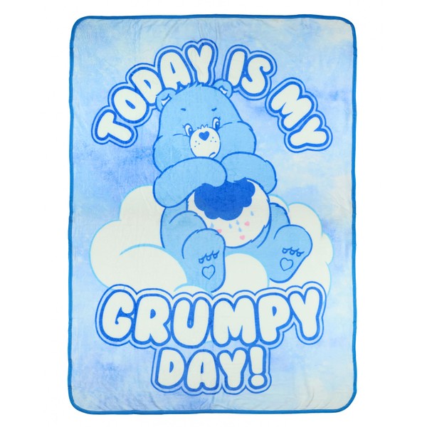 JUST FUNKY Care Bears Blanket Grumpy Bear Today is My