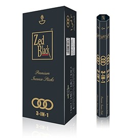 Zed Black 3-in-1 Incense Sticks- 3 Pleasant Aromas -Premium Long Lasting 90 Natural Incense Fragrance Sticks-Pack of 6(15 Per Box) Aroma Incense Sticks