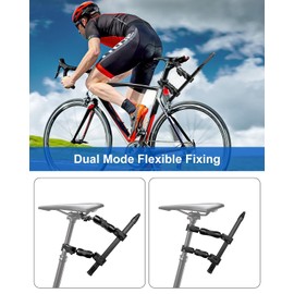 Bicycle Tail Camera Mount Compatible with Insta360 GoPro, Dual Fixed Mode Shooting Mount with 15-47 Inches Carbon Fiber Invisible Selfie Stick for Motorcycle Mountain Bike Road Bike