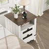 CABIHOME Nightstand Farmhouse Side Table 24" inch End Table Bedside