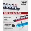 PINOZE 1/4" Magnetic Socket Holder Organizer - Aluminum Alloy Socket