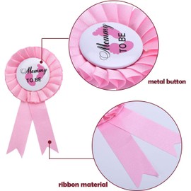 Leewoth 2 Pieces Daddy and Mommy to Be Tinplate Badge Pin, Gender Reveal Button Pins New Daddy Mom, Gifts for Baby Shower Party Celebration, Pink and Blue, Nylon, no gemstone