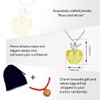 Uloveido Girl's Apple Necklace Silver Color Chain Fruit Pendant Necklace