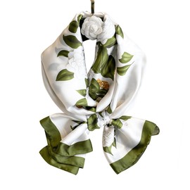 MAIRY Silk Scarf Shawls and Wraps for Women Ladies Fashion Oversized Flower Satin Scarves Long Lightweight - 180200