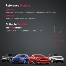 BDFHYK 2pcs Oxygen Sensor Upstream Downstream O2, Compatible with 2003-2011 Honda Element, 234-9064, 36531PNDA21, 36531PPA003, Replacement 1PCS+234-4733, 36531P2PA01, 36532PZDA01 Replacement 1PCS
