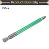 sourcing map 2pcs #2 Anti Slip Phillips Impact Screwdriver Bit