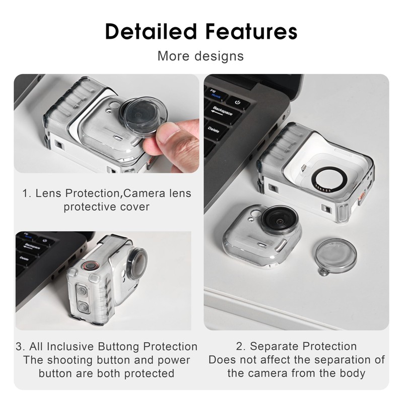 Insta 360 Go Ultra Compatible Protective Cover with Lens Cover