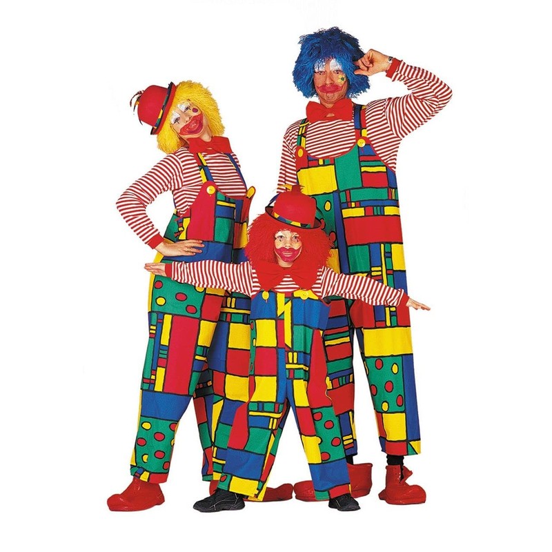Herrenkostüm Latzhose Clown, Gr. 54