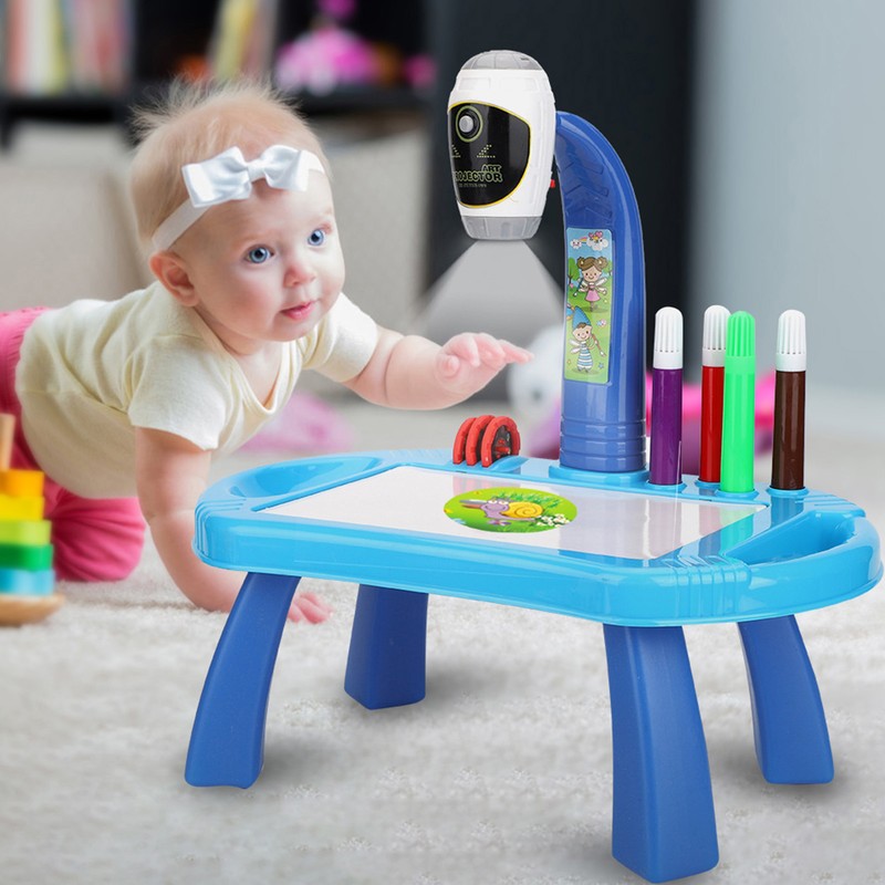 Educational Drawing Toys Set Painting Toy Projector Desk Tablet Learning
