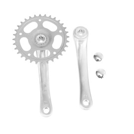 Abaodam 1Set Single Speeds Hollow Crankset Replacement for Mountain Bike Durable Crank Arms Lightweight Design Enhanced Riding Performance Easy Installation