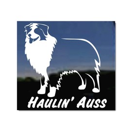 Haulin' Auss | NickerStickers® Australian Shepherd Aussie Dog Vinyl Window Decal