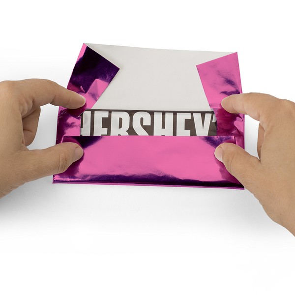 Foil Wrapper (Fuschia) - Pack of 100 Candy Bar Wrappers with Thick Paper Backing - Folds and Wraps Well - Best for Wrapping 1.55Oz Hershey/Candies/Chocolate Bars/Gifts - Size 6" X 7.5"