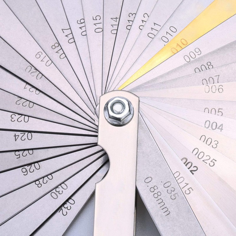 Angelkiss Feeler gauge set, stainless steel metric imperial dual marker