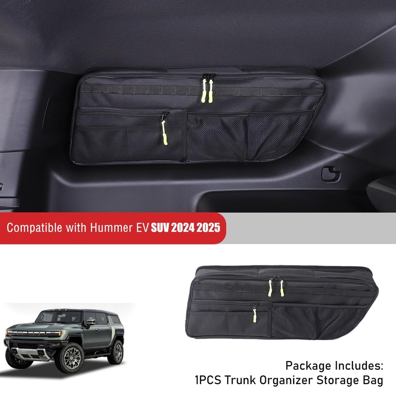 Car Trunk Organizer Storage Bag Compatible with Hummer EV SUV