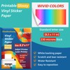 BihaoBaozhuang-Printing papers-25 Sheets Premium Glossy Printable Vinyl Sticker Paper for