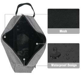 Kwong Ta 3 PCS Water Resistant Mens Toiletry Bag For Toiletries Accessories，Small Dopp Kit For Hanging，Canvas Travel Toiletries Bag，Lightweight Essentials Bag(gray)…