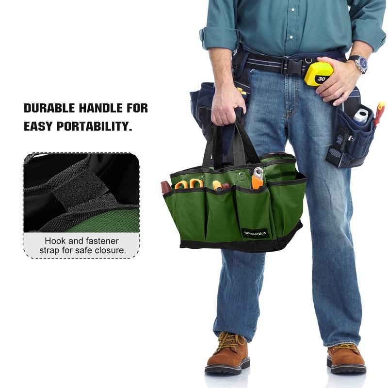 Housolution Gardening Tote Bag, Deluxe Garden Tool Storage Bag and