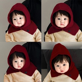 Cute and Charming Knitted Baby Balaclava Hat for Fall/Winter lf2689 One Size - Gray (48-52cm) 3ea
