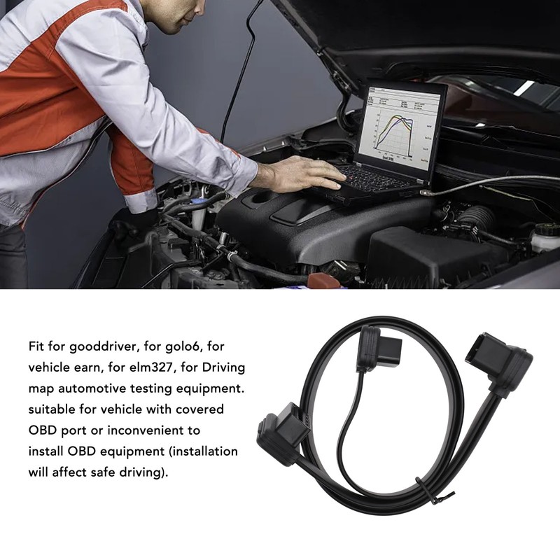 50cm OBD Splitter Extension Cable 16 Pin Male to Female