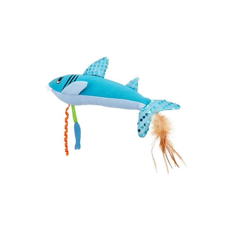 Cattraction Kerikeri Pleasure Cushion Cat Toy Plush Shark | Hearts
