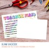 Watercolor Rainbow Teacher Mail Incentive Cards