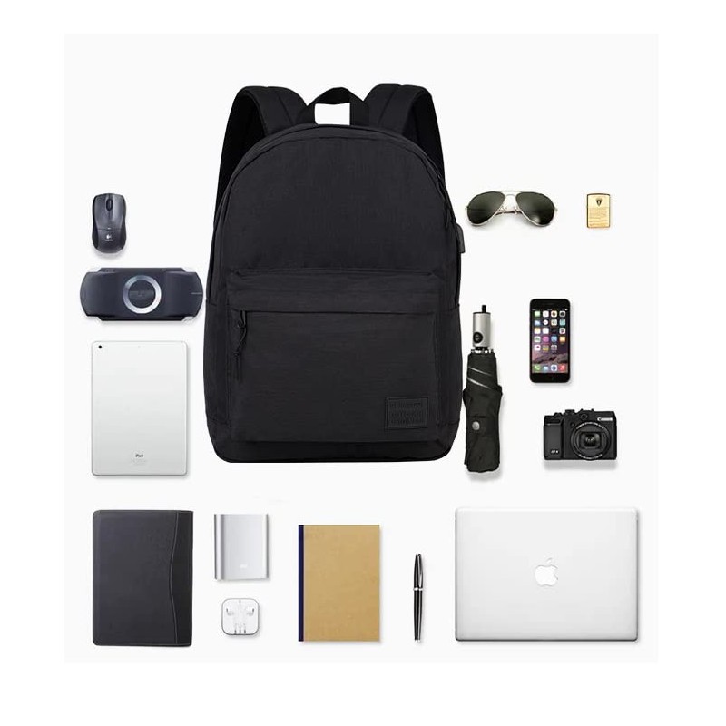SUPACOOL Lightweight Casual Laptop Backpack with USB Charging Port for