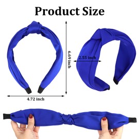 GAFATORY Navy Blue Knotted Hair Band