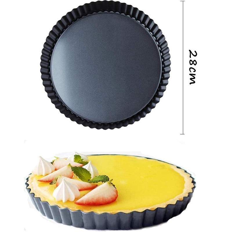 LATRAT Tart Tin Quiche Mould 28 cm Quiche Tart Pan