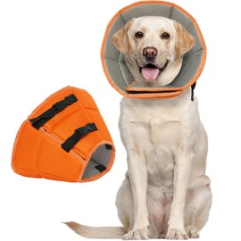 Kuoser Elizabeth Collar, Dogs and Cats, Adjustable, Lightweight, Soft, Breathable, Suitable for Small, Medium and Large Dogs, Postoperative Recovery Collar, Wound Protection, Licking Prevention,