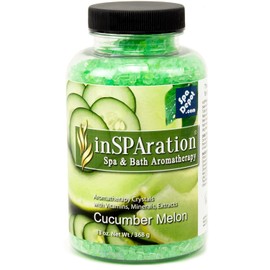 inSPAration Cucumber Melon Aromatherapy Crystals for Spa, Hot Tub & Bath 13 oz.