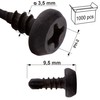 Drilling Screws Metal-Metal KSTEX 3.5 x 9.5 Black Wkret-met Profile