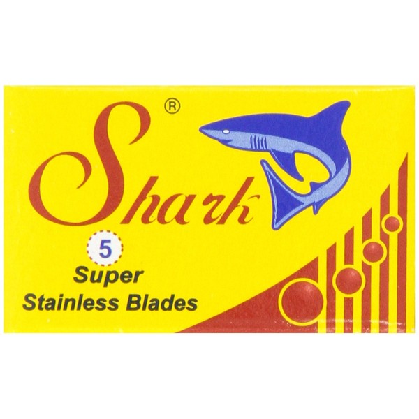 Shark Double Edge Razor Blades, Super Stainless, 20 X 5 Count (100 blades)