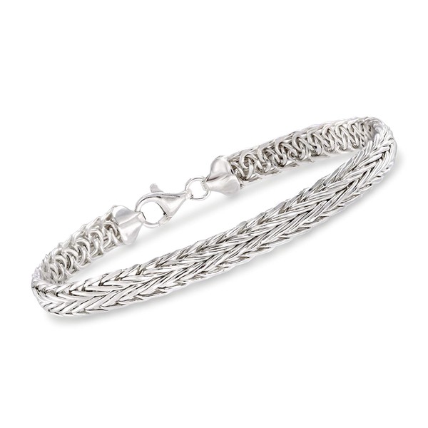 Ross-Simons Sterling Silver Wheat-Chain Bracelet. 8 inches