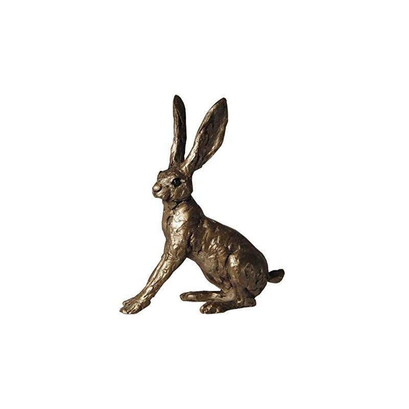 Ted Hare Alarmed Bronze sculpture 16cm - sculptor Thomas Meadows