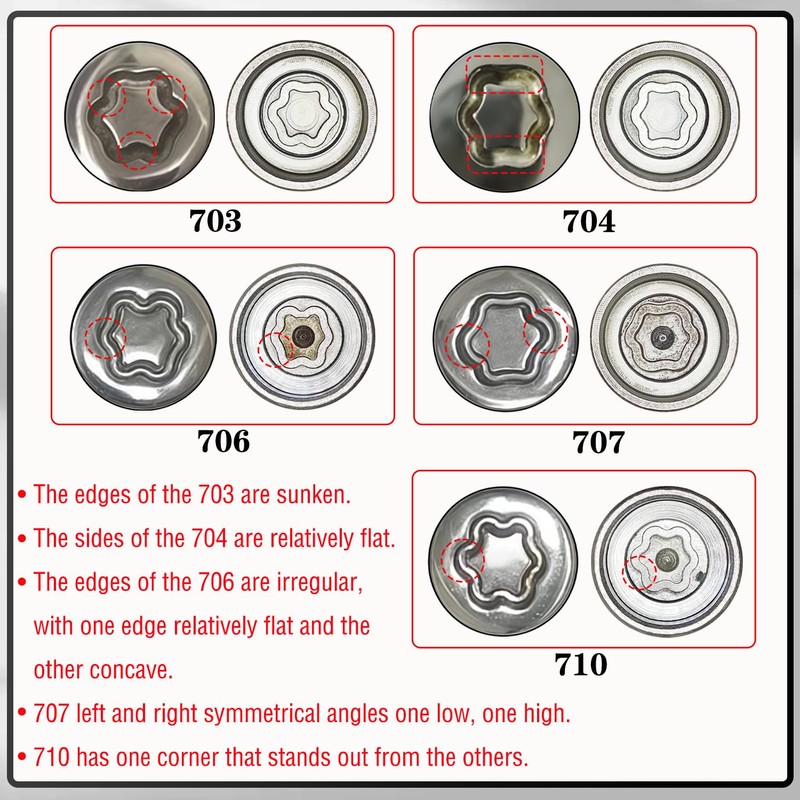 JEUCLEL JL 701 for 27mm Nuts, Wheel Locking Nut Key