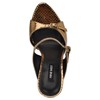 Nine West Women's Reida Heeled Sandal, Bronze Snake 750, 8