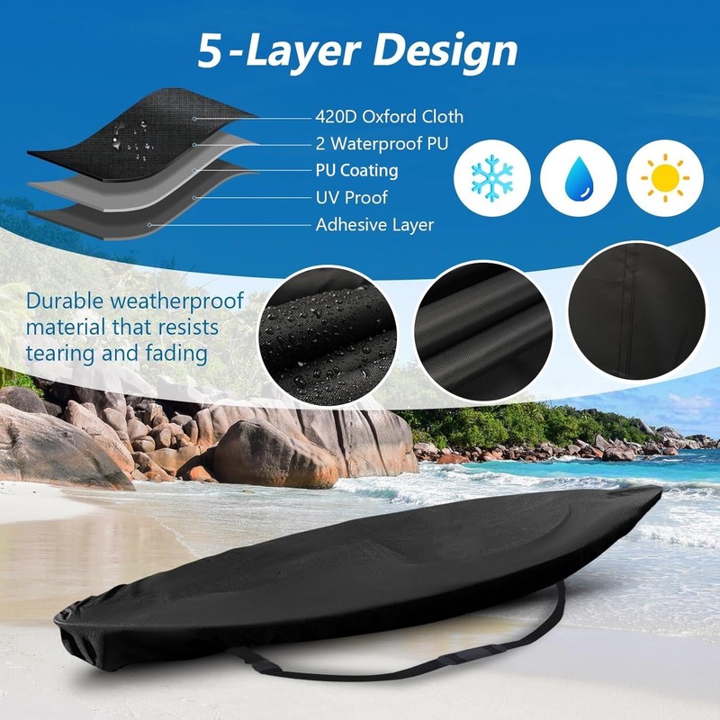 420D Kayak Covers Waterproof UV Resistant Kayaks Cover for Outdoor