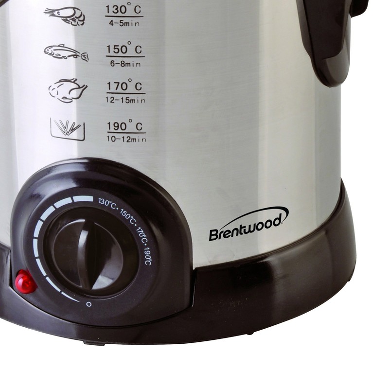 Brentwood DF-701 Electric Deep Fryer, 1-Liter, Stainless Steel