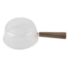 Milchtopf aus Glas mit V-förmigem Ausguss, Antihaftbeschichteter Kochtopf aus Borosilikatglas, Messbecher aus Glas, Aufschäumkrug für Heiße Milch, Salate, Nudeln, Gasherd (600 ml)